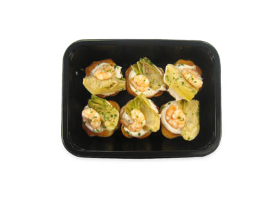 vol au vent con gamberi e carciofi 6 pz1