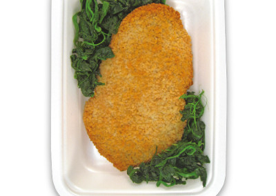 cotoletta vegetariana con spinaci
